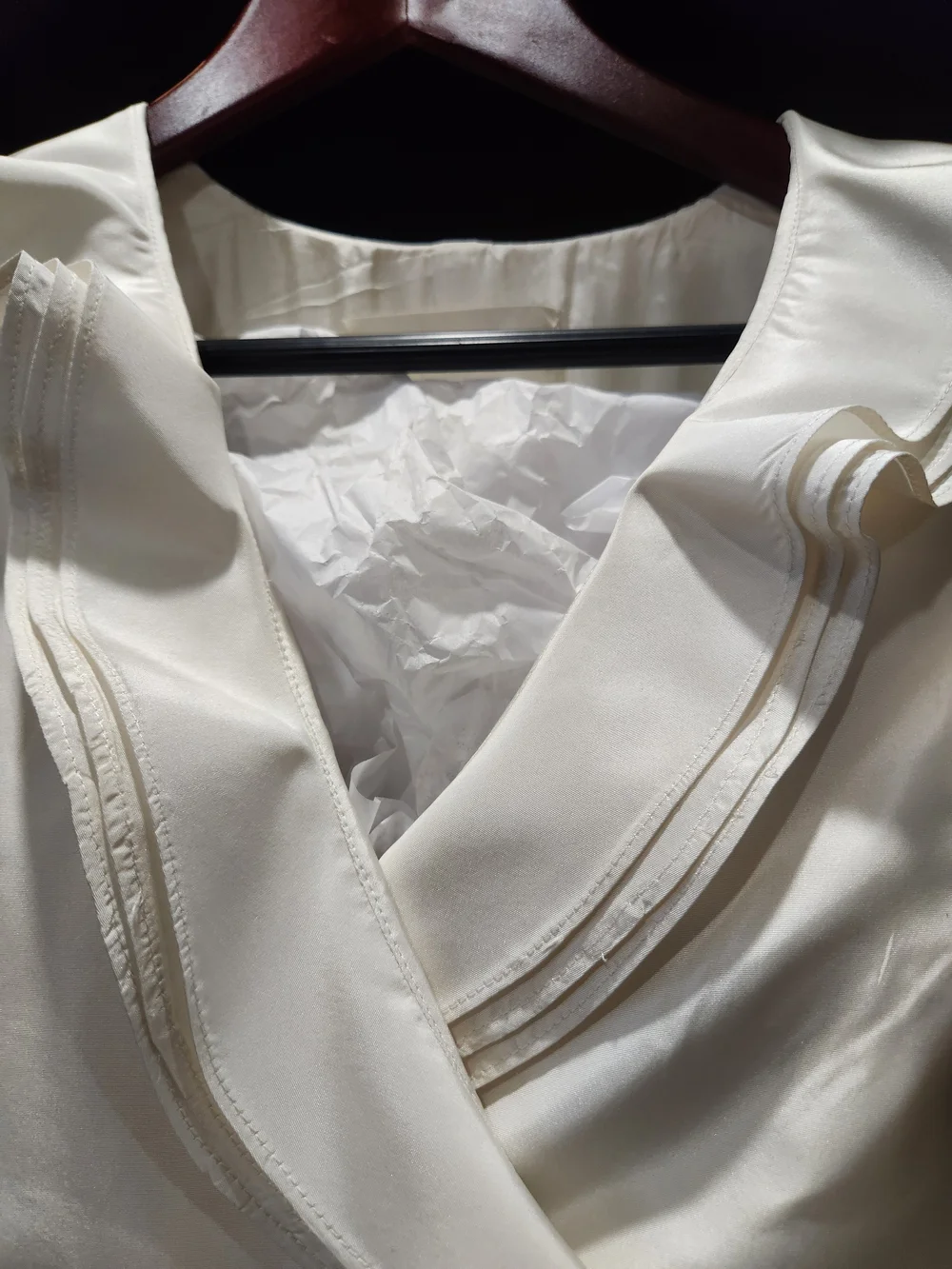 J. Crew Ivory Satin V-Neck Wedding Dress